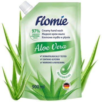 Aloesowe mydło do rąk zapas wkład 900ml ALOE VERA FLOMIE