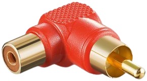 Przejściówka adapter kątowy RCA łącznik