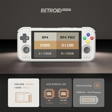 Портативная игровая консоль Retroid Pocket 4 Pro8G128G 4,7 дюйма