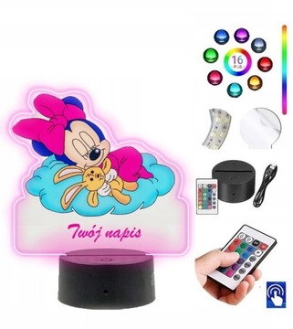 Lampka na biurko UV Myszka Minnie Miki LED PLEXIDO