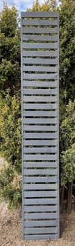 płot listwowy, ażurowy 180x30cm żaluzjowy szary