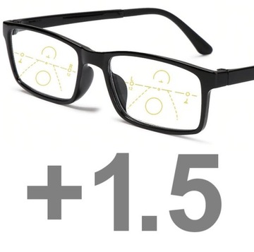 Okulary progresywne wieloogniskowe dal 0 bliż +1.5