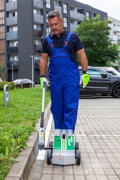 Краска для окраски дорог, полос движения и путей сообщения, 12 шт. + тележка