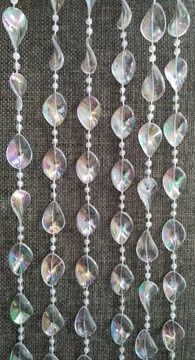 Girlanda Kryształowa ozdobne Koraliki Kryształki Łańcuch na okno