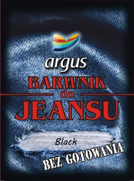 Barwnik bez gotowania odzieży ubrań ARGUS JEANS czarny