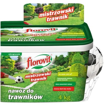 Nawóz do trawników trawy z mchem Mistrzowski Trawnik Florovit 4kg
