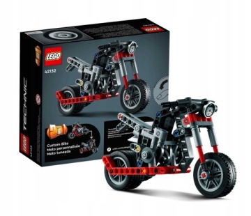 LEGO TECHNIC Мотоцикл Чоппер 2в1 Туристический мотоцикл 163 кубика 7+