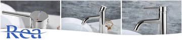 LUNGO CHROME HIGH смеситель для умывальника - REA
