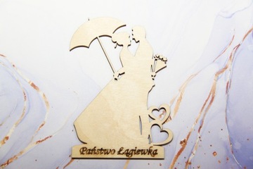 Свадебное украшение для молодой пары. Персонализация. Декупаж.