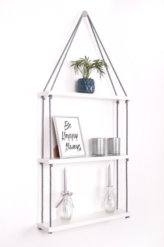 Подвесная настенная полка Белая настенная полка