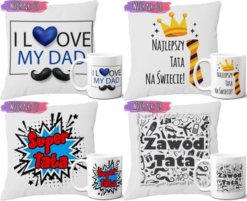 ZESTAW PODUSZKA + KUBEK - PREZENT DLA TATY ŚWIĘTA!