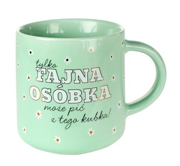 Kubek Pastelowy Kukartka Fajna osóbka porcelana 350 ml