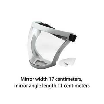 Pełna osłona twarzy Lekka, przeciwmgielna osłona twarzy, szara i przezroczysta