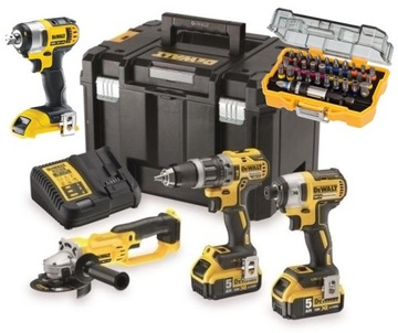 DEWALT ZESTAW NARZĘDZI COMBO 4 elem 18V 2x5.0Ah
