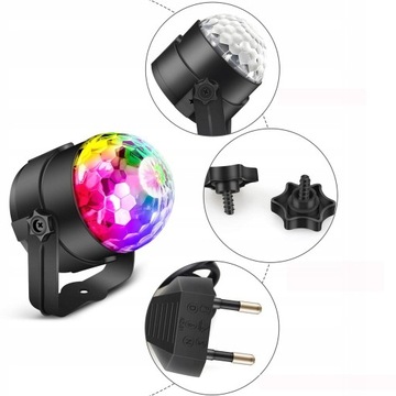 RGB СВЕТОДИОДНАЯ ЛАМПА ДЛЯ ВЕЧЕРИНКИ DISCO BALL С ДИСТАНЦИОННЫМ УПРАВЛЕНИЕМ