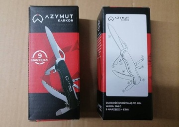 Нож карманный AZYMUT Каркон, 9 инструментов + кобура, 113 мм