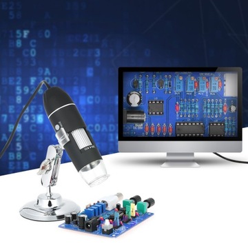 USB-ЦИФРОВОЙ МИКРОСКОП ZOOM 1600, 2 МП, 8 светодиодов