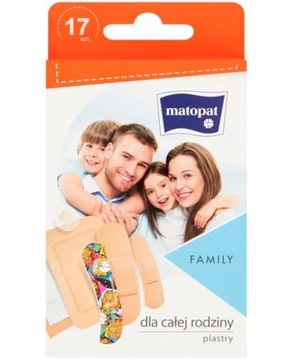 Matopat plastry z opatrunkiem Family 17 sztuk