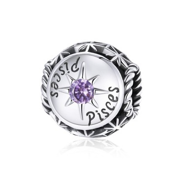 G219 Ryby zodiak charms zawieszka srebro 925