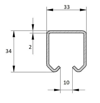опорный каток 25 мм, нейлон M8 для рельса 33x34