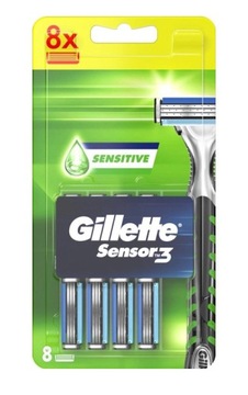 GILLETTE SENSOR 3 WKŁADY WYMIENNE DO GOLENIA 8szt