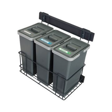 Sortownik śmieci SLIM 3x8 l do szafki 30 cm