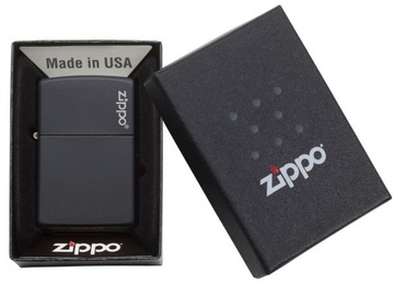 Оригинальная зажигалка Zippo, черный матовый логотип