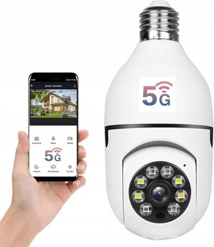 Kamera z żarówką 360 stopni WiFi na zewnątrz, kam