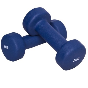 Zestaw 2x 2 kg hantle hantelki ciężarki fitness