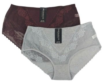 Dorimodes ВЫСОКИЕ ЖЕНСКИЕ ТРУСЫ ИЗ ХЛОПКА с КРУЖЕВОМ XXXL БОЛЬШИХ РАЗМЕРОВ