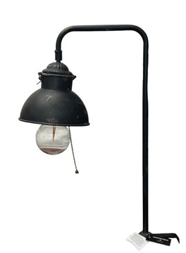 Countryfield Lampa stołowa Cosby zacisk LED na baterie czarna 70 cm