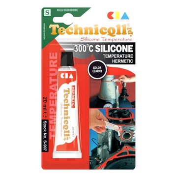 TECHNICQLL WYSOKOTEMPERATUROWY SILIKON CZARNY 20ml