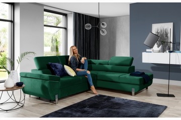 NAROŻNIK do salonu rozkładany rogówka sofa kanapa narożna na sprężynach