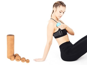 ПРОБКОВЫЙ РОЛИК ДЛЯ ТРЕНИРОВОК МАССАЖНЫЙ РОЛИК ПРОБКОВЫЙ РОЛИК