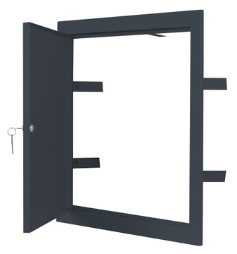 INVISION ДВЕРЬ АНТРАЦИТ 60x80 ЗАМОК