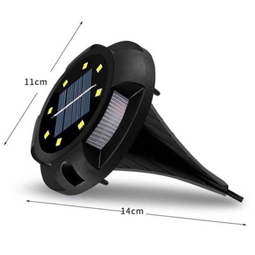 СОЛНЕЧНЫЙ НАЗЕМНЫЙ СВЕТИЛЬНИК rgb белый САДОВЫЙ ДИСК