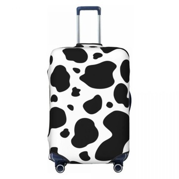 Black And White Cow Print Suitcase Cover Vacation Cow Spots Pattern Fun Lug
