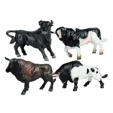 Набор из 12 фигурок животных, имитирующих быка.