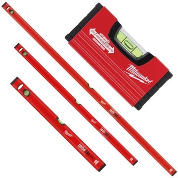 MILWAUKEE ZESTAW POZIOMNICA SLIM 10/60/120/180cm uniwersalny