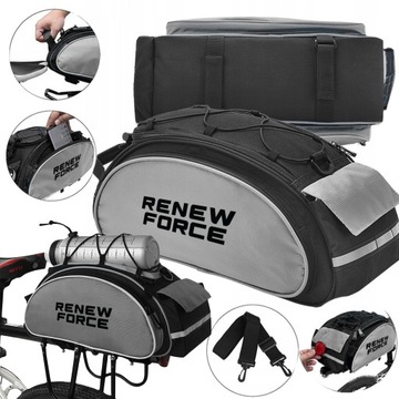 СУМКА ДЛЯ ВЕЛОСИПЕДА НА ПОЛЕЧНОМ ПОЛЧЕНЕ ПРОЧНОЕ РОЗЕТКОЕ + ВМЕСТИТЕЛЬНЫЙ РЕМЕНЬ ДЛЯ РУЧКИ