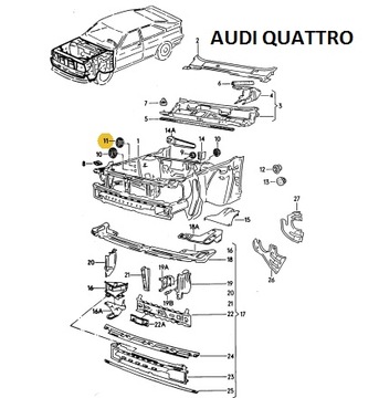 ZÁSLEPKA VW T2,T3,T4,T5,T6 POLO AUDI 80,90, COUPE QUATRO OE 211611849