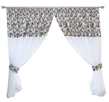 Firanka dziecięca dla chłopca czołg militaria wojsko MORO zielone 400x160