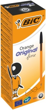 BIC ORANGE ORIGINAL FINE DŁUGOPIS CZARNY 20SZT.
