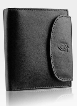 Женский кожаный кошелек STEVENS RFID Черный маленький Q1