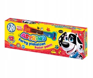 FARBY PLAKATOWE ASTRINO 12 KOLORÓW 20 ML ASTRA