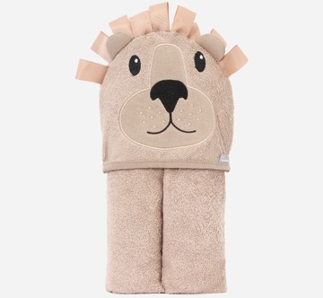 Хлопковое банное полотенце Lion 3D с капюшоном