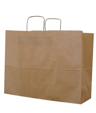 TORBA PAPIEROWA EKO BRĄZ NA ODZIEŻ 50x18x39 - 100szt