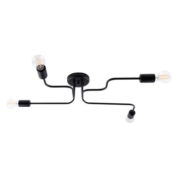 Lampa VECTOR 4 Czarna Dziecięca Oprawa Sufitowa