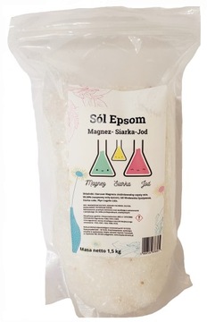 Siarczan magnezu z JODEM sól do kąpieli Epsom1,5kg