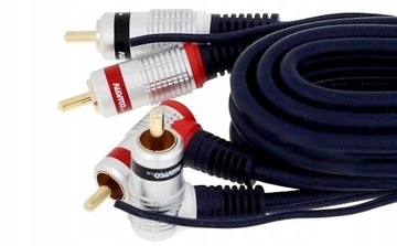 VITALCO Kabel przewód 2xRCA RCA Cinch kątowy 1,5m